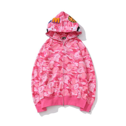 Bathing Ape Hoodie Casual Large Size Loose Sweater Jacket