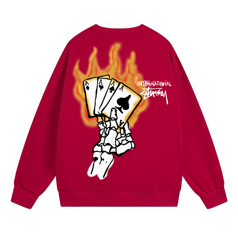 Stussy Sweatshirts Crew Neck Fleece Sweater