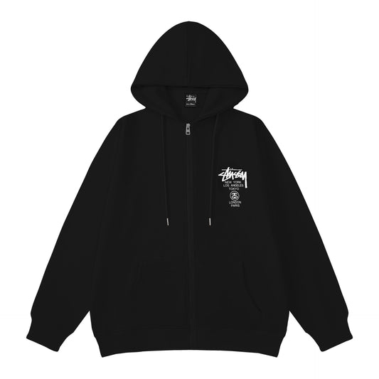Stussy Hoodie Zip-Up Cardigan Classic Hooded Sweater
